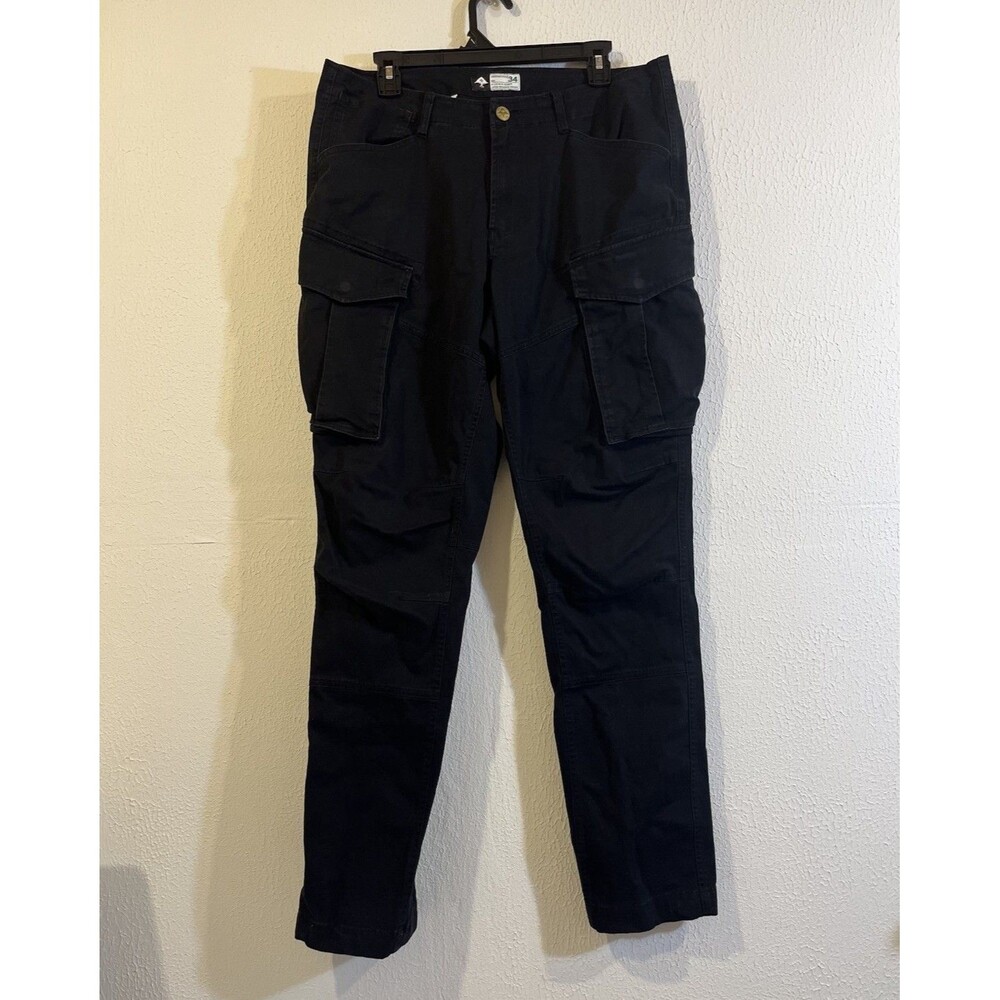 Vtg Lifted Research Group Cargo Skate Pants Men 34  Slim Black LRG